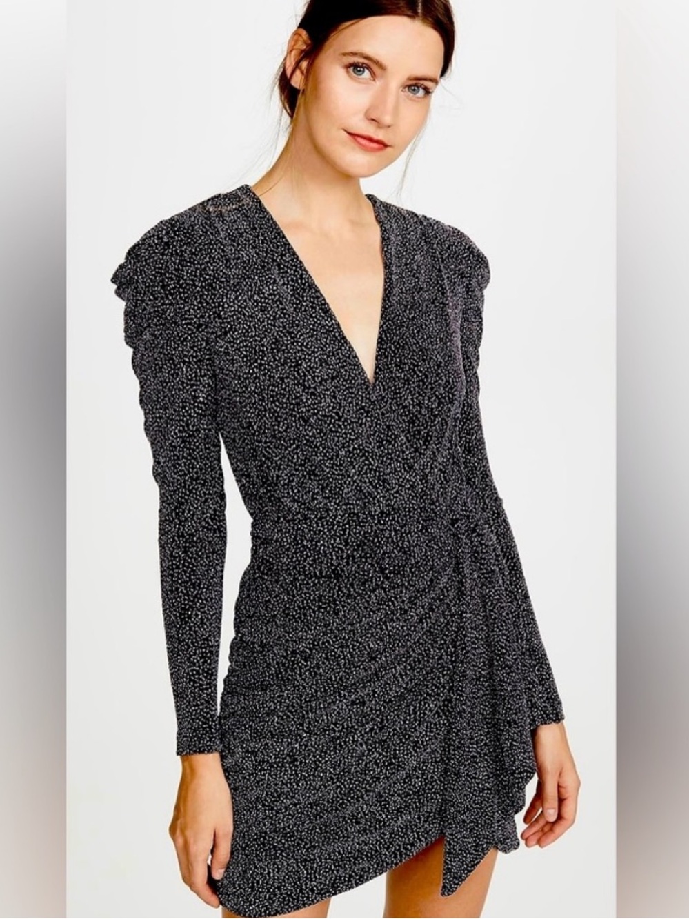 Metallic Wrap dress